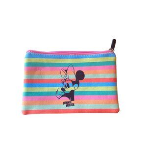 Minnie Mouse Striped Zip Top Pencil Case Bag